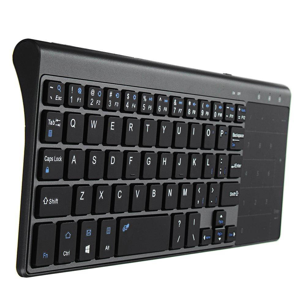 JP136 Ultra Thin 2.4GHz Wireless Keyboard with Touch Pad for Laptops Desktop Computers - Grey - Grey