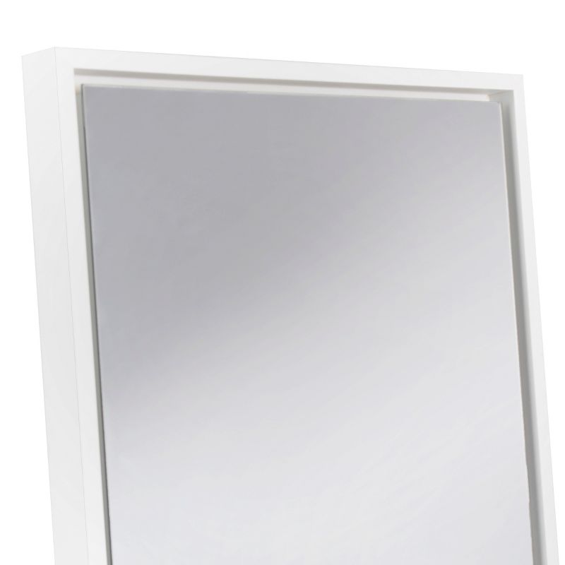 30" x 66" Dove Graywash Framed Full Length Floor/Leaner Mirror - Amanti Art