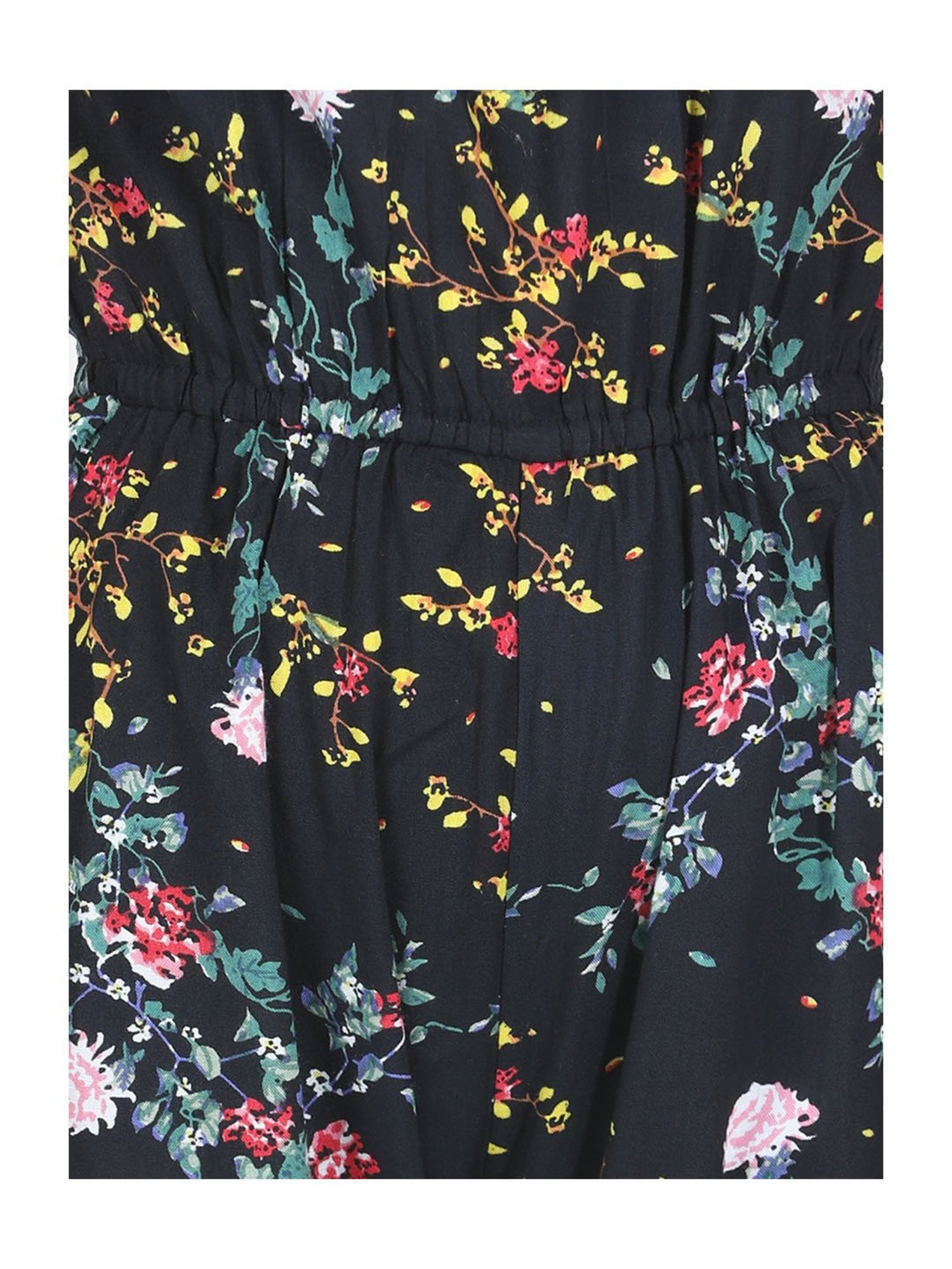 StyleStone Kids Black Printed Jumpsuit