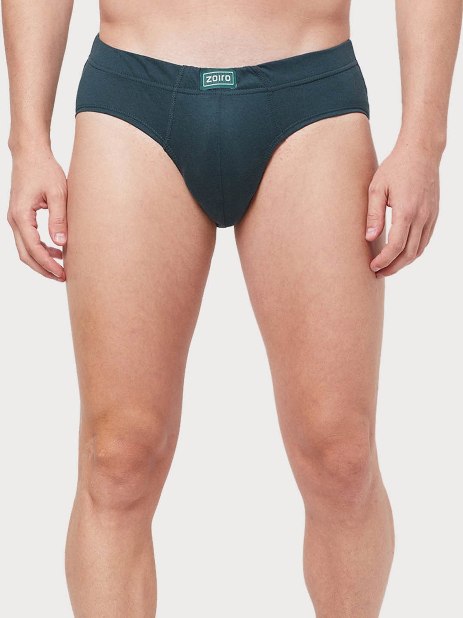 Zoiro Grass Gables & Dark Blue Cotton Regular Fit Briefs - Pack Of 2