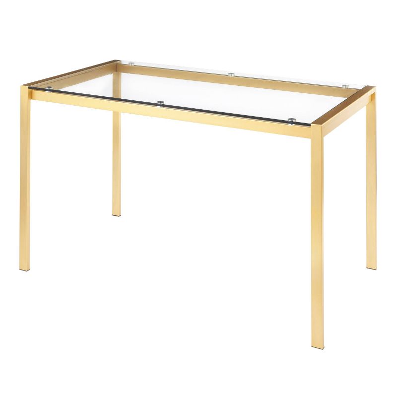 Fuji Contemporary Dining Table Set Gold - LumiSource