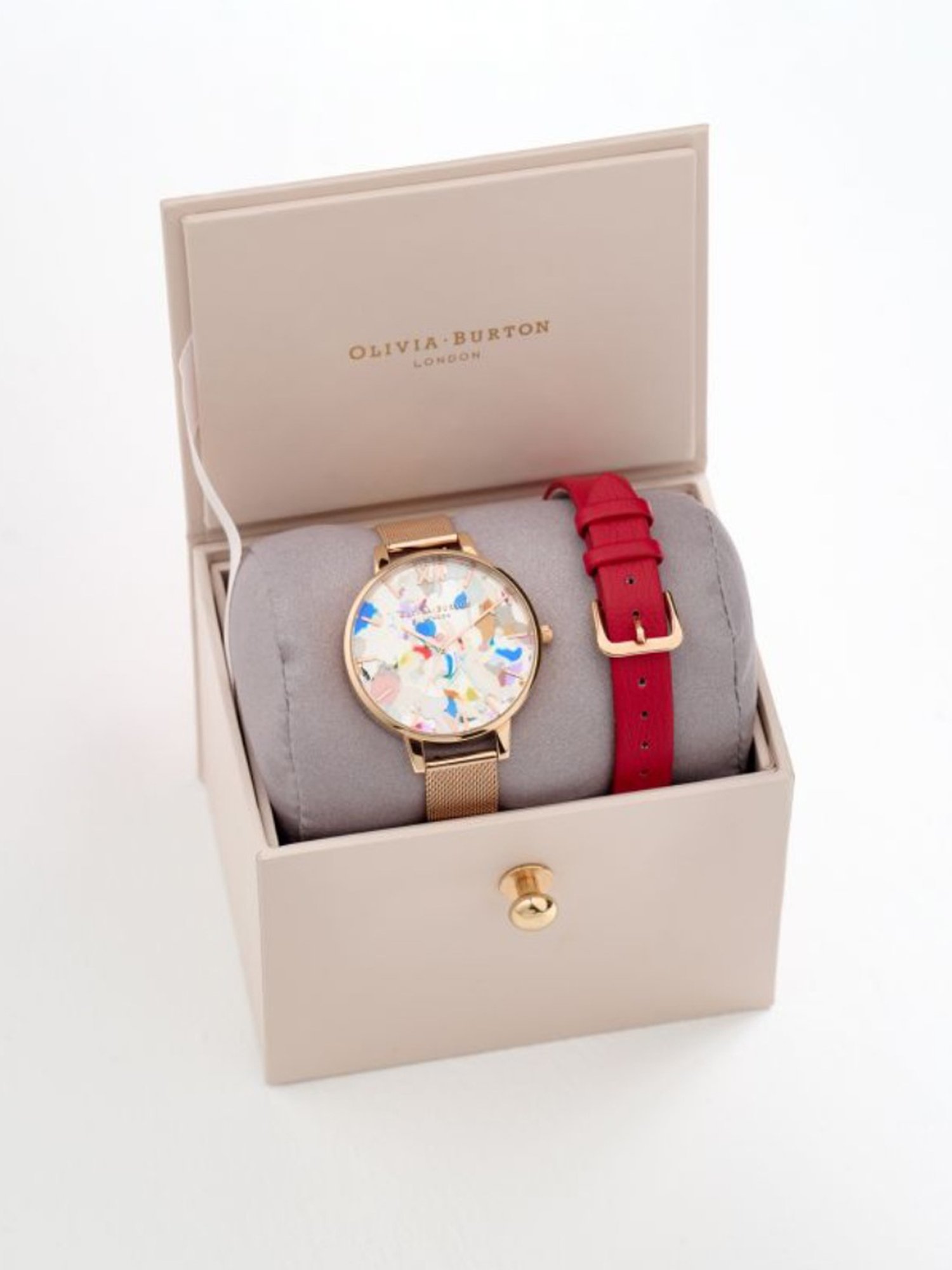 Olivia Burton OBGSET152 Pop Art Analog Watch for Women With Interchangeable Strap