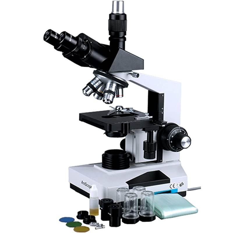 40X-2000X LED Trinocular Biological Compound Microscope, White, T490B-LED
