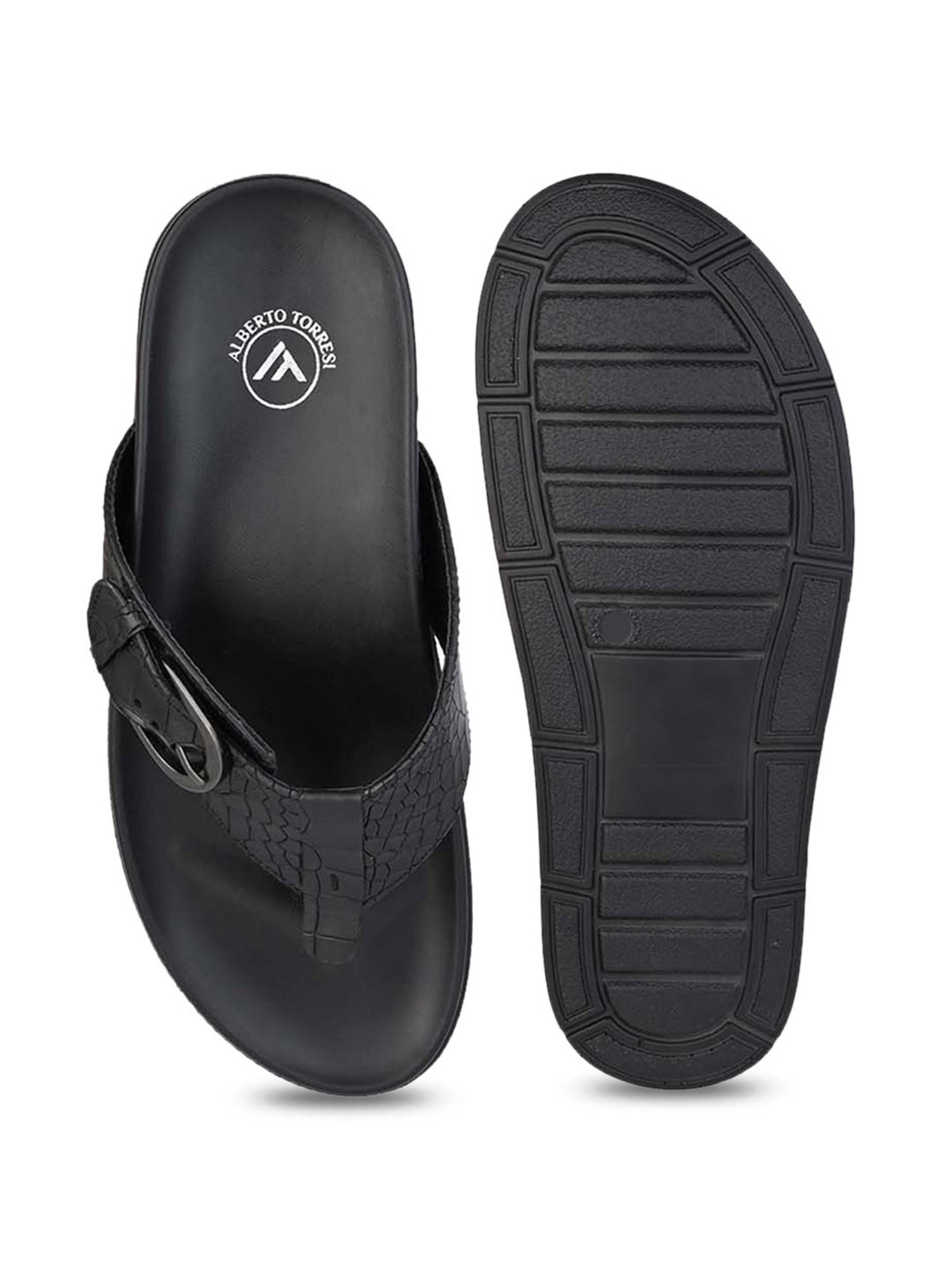 Alberto Torresi 
 Men's Black Thong Sandals