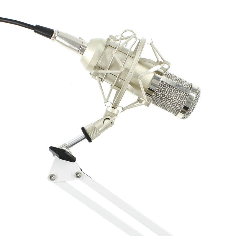 Condenser Microphone BM-800 Mic Adjustable Mic Suspension Scissor Arm Double-Layer Pop Filter for Studio Recording Broadcast