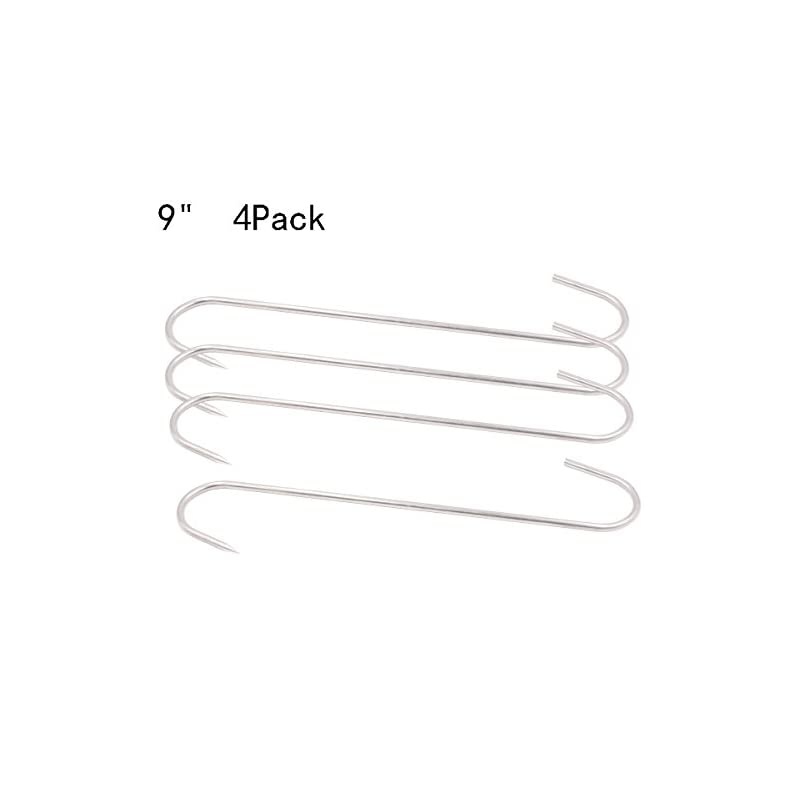 9 Inch S-Hook 4mm Meat Hooks  Stainless Steel Meat Processing Butcher Hooks Pot Hooks