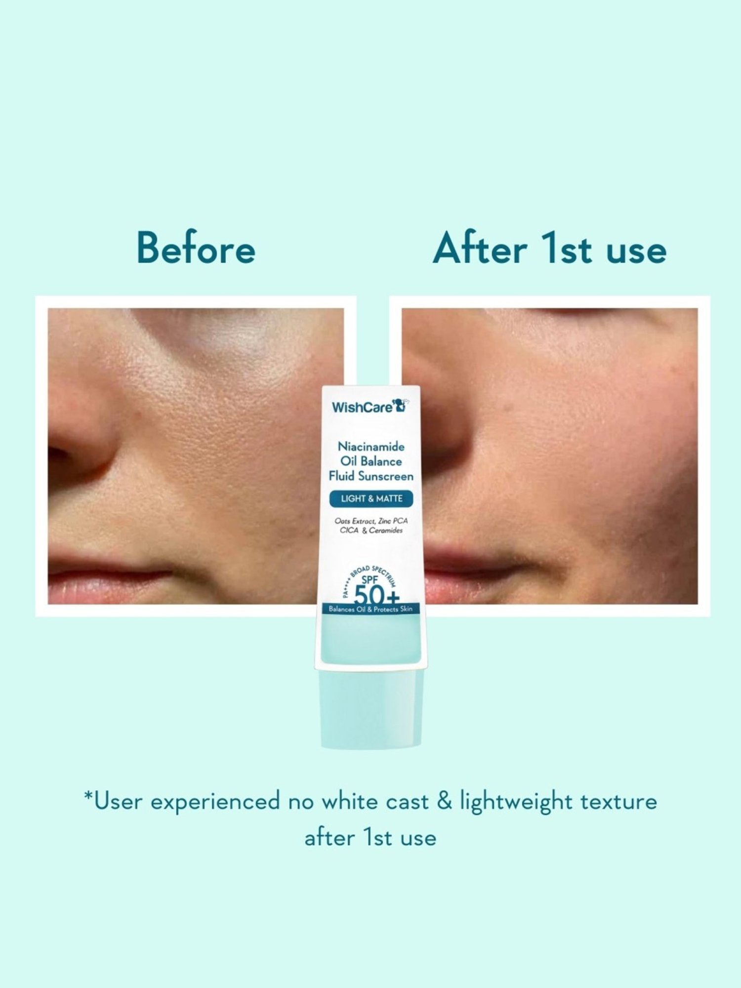 Wishcare Niacinamide Oil Balance Sunscreen SPF 50 PA++++ - 50 gm