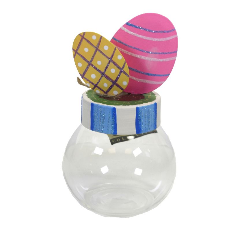 Easter 8.5" Chick & Egg Bubble Jars Eggs Chick  -  Decorative Jars