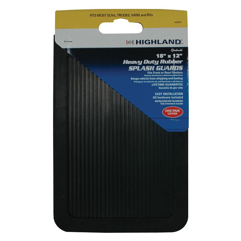 1'6"x4' Rectangle Indoor and Outdoor Floor Mat Black - Highland