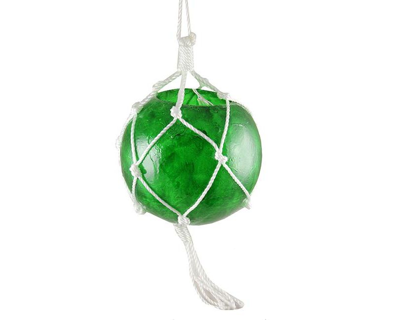 Barcana Ball Macrame Wrapped Outdoor Lighted Christmas Decoration Clear - White Wire