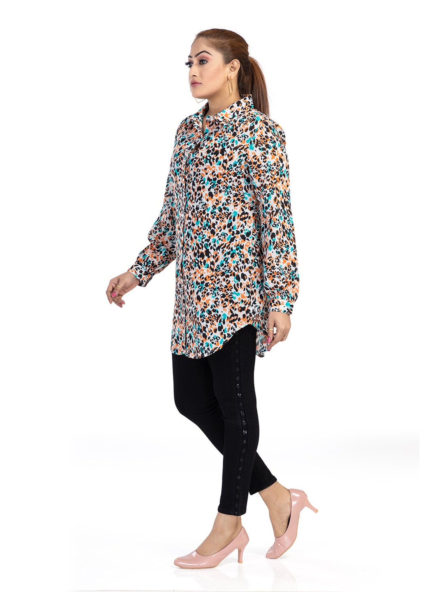Nino Bambino Multicolor Printed Long Shirt