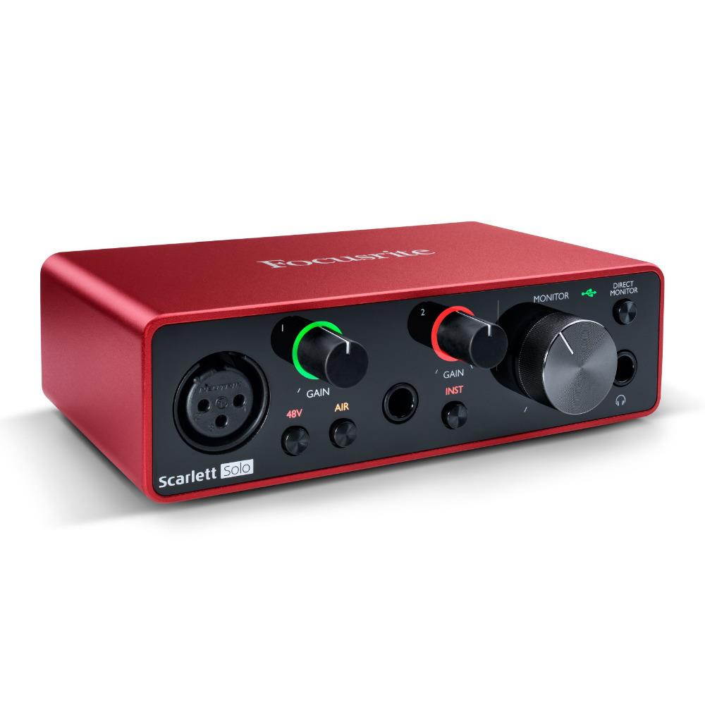 Focusrite Scarlett Solo 3rd Gen USB Audio Interface with Headphones Bundle