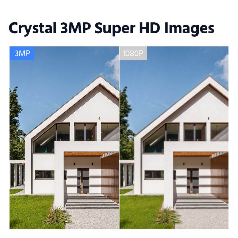 SANNCE 8 Channel 5MP Super HD Wireless NVR Security Camera System with 3MP WiFi Cameras 100 ft Night Vision H.264+ Stream Remote Access & Built-in Mic AI Human Detection 8 Camera No HDD