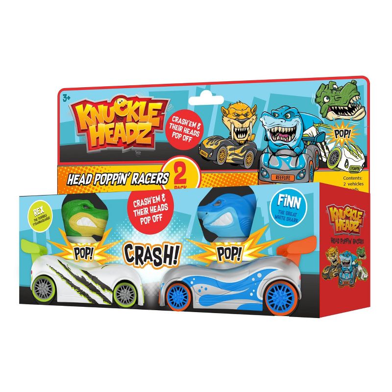 Skullduggery Knuckle-Headz 2 Pack - Shark Vs. Dinosaur