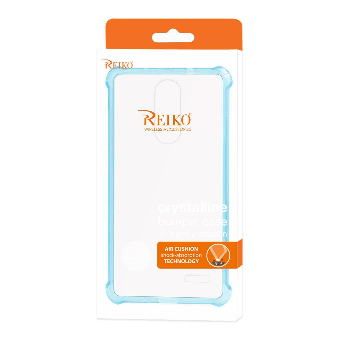 Reiko Zte Grand X4 Clear Bumper Case With Air Cushion Protection In Clear Navy