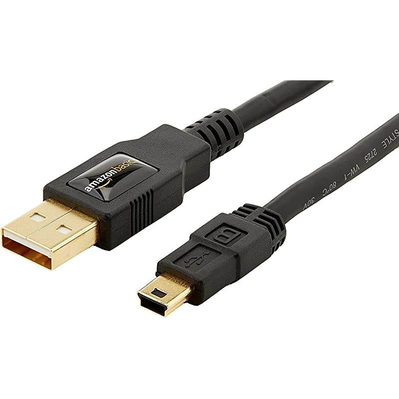 USB 20 Cable AMale to MiniB Cord 6 Feet 18 Meters