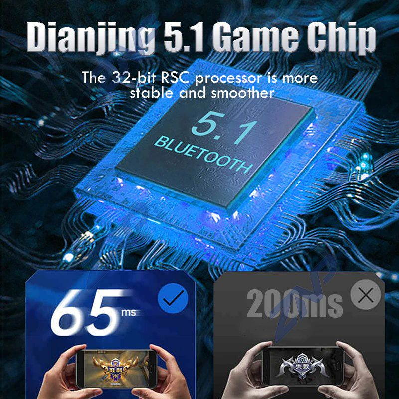 Auriculares deportivos TWS de baja latencia, cascos inalambricos con Bluetooth 5,1, a prueba de agua, con cancelacion de ruido para jugadores, 65ms