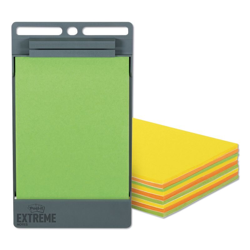 Post-it Extreme Notes XL Notes w/Holder Green-Orange-Yellow 4.5 x 6.75 XT4569PHOLD