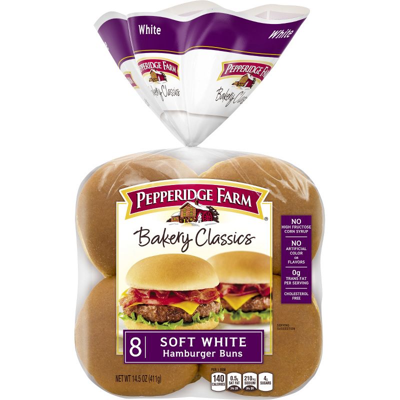 Pepperidge Farm Bakery Classics Soft White Hamburger Buns - 15oz/8ct