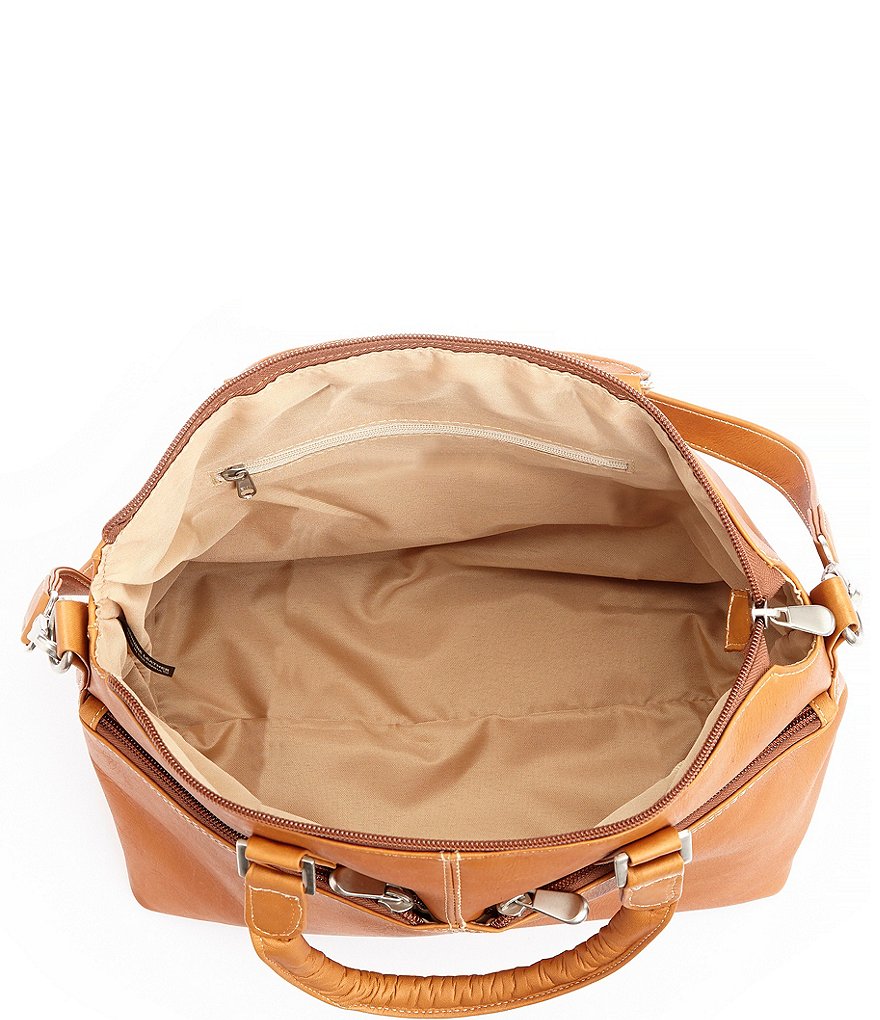 ROYCE New York Leather Luxury Travel Weekender Duffel Bag