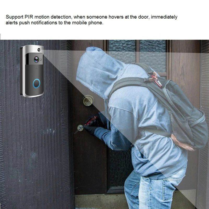 Wireless Doorbell Video Door Phone IP Camera Door Bell Ring IR Alarming Security Camera Two Way Audio for House Apartment