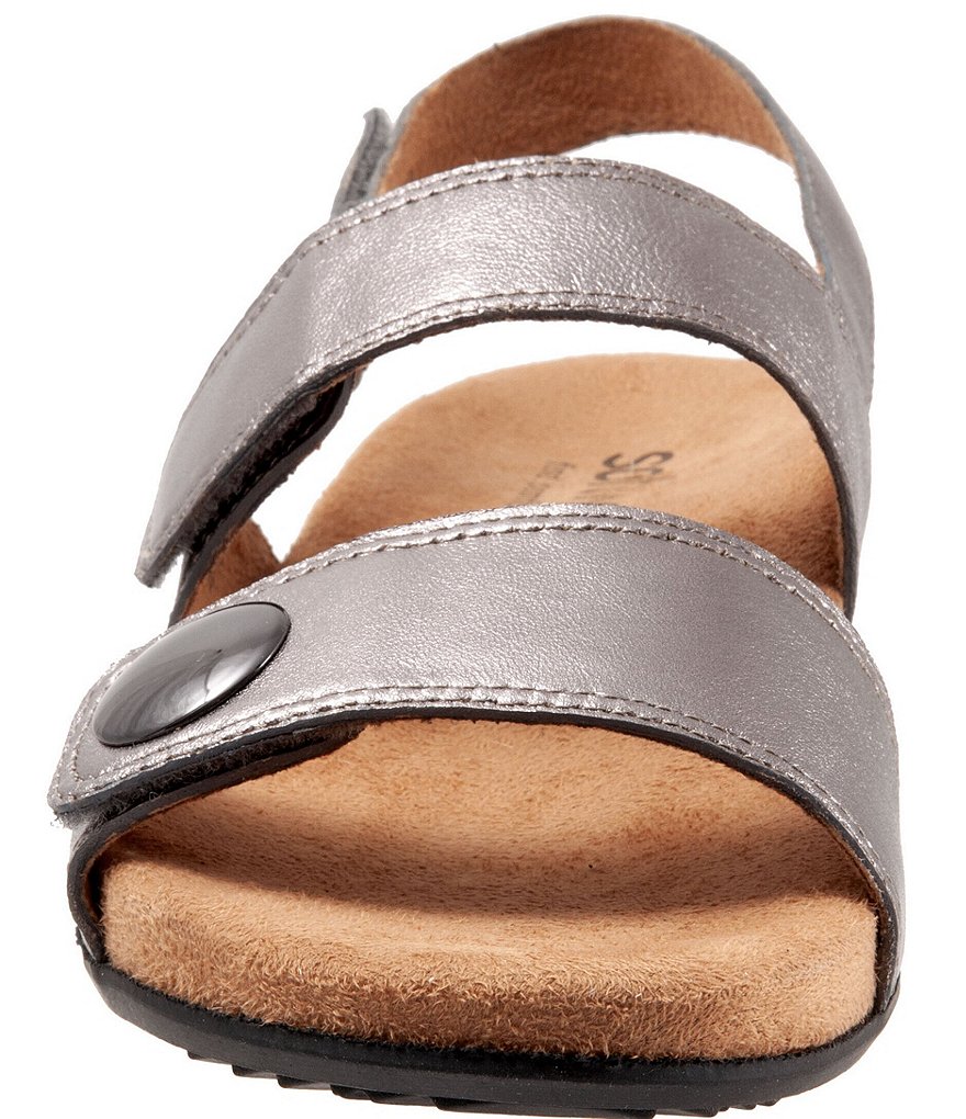 Softwalk Beatrice Adjustable Leather Wedge Sandals