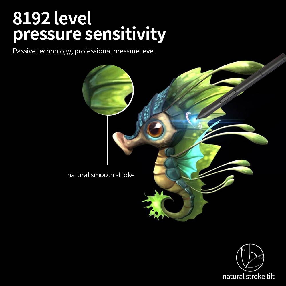 10moons 1060 Plus Graphic Tablet 10*6-inch Large Board Exclusive Phone Painting Area with 8192 Levels Pressure Passive Pen 5080 LPI