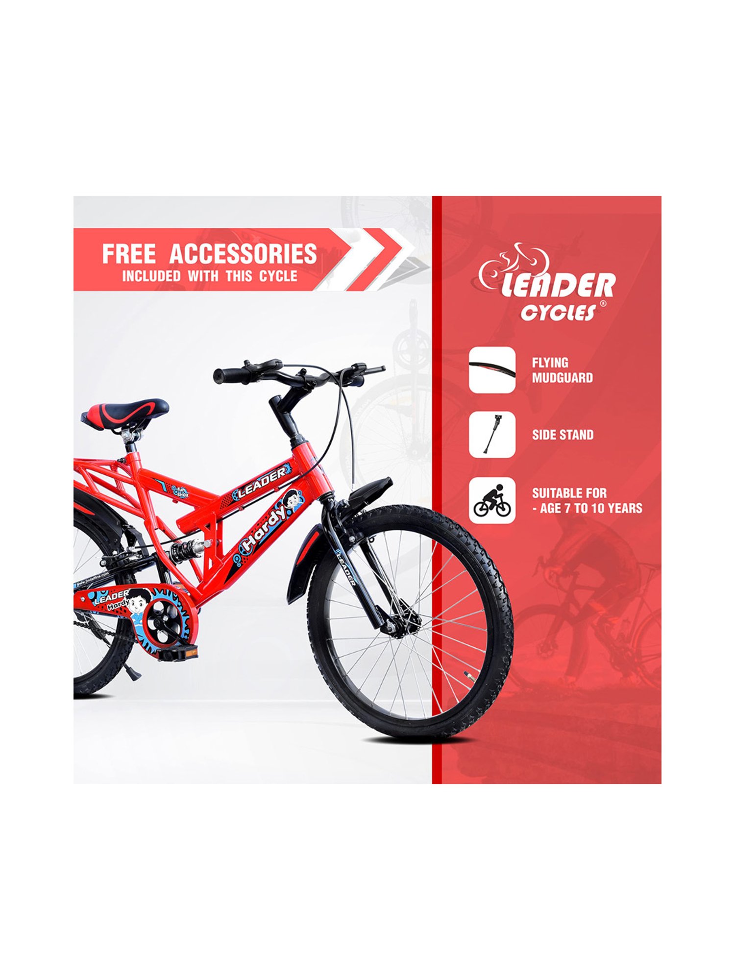 Leader Hardy Bicycles (Tomatto Red) Size - 20T