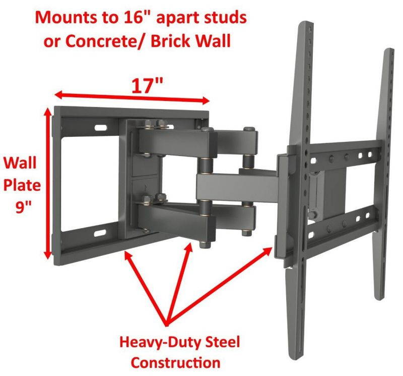 Husky Mount Full Motion Tilt TV Wall Mount Fits Most 32 - 55 Inch LED LCD Up to VESA 400X400