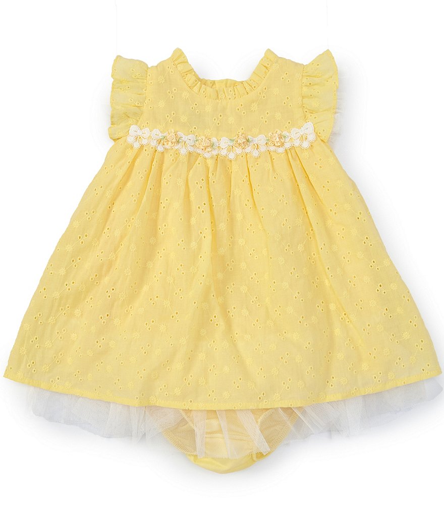 Habitual Baby Girls 12-24 Months Flutter-Sleeve Striped Faux-Wrap Dress