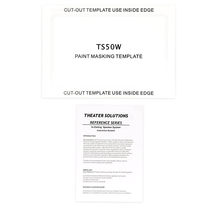 TS50W in Wall Speakers Surround Sound Home Pair White 525Inch