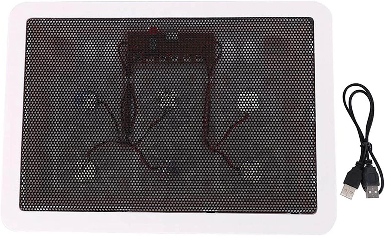 RGB Laptop Cooling Pad with 6 Quiet LED Fans 5 Heights Adjustable and Phone Stand, Dual USB Ports Gaming Laptop Cooler for 11"-18" Gaming Laptops (Blue)