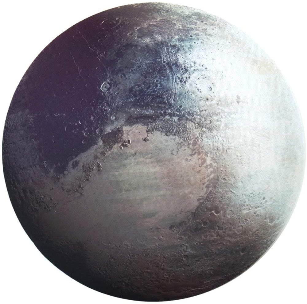 Seninhi Mouse pad Planet Star Universe Individual Fashionable Flexible Tiny Popularity Space Star Round Star Series (Pluto)