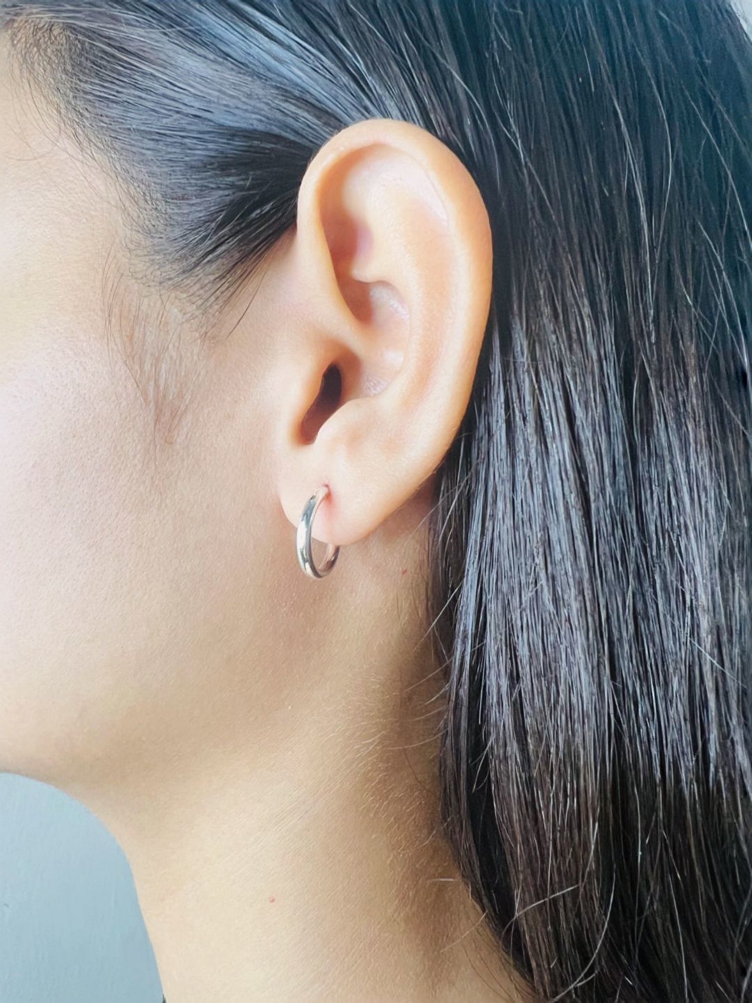 Arte Jewels 925 Sterling Silver Small Hoop Bali Earrings for Girls Kids & Women