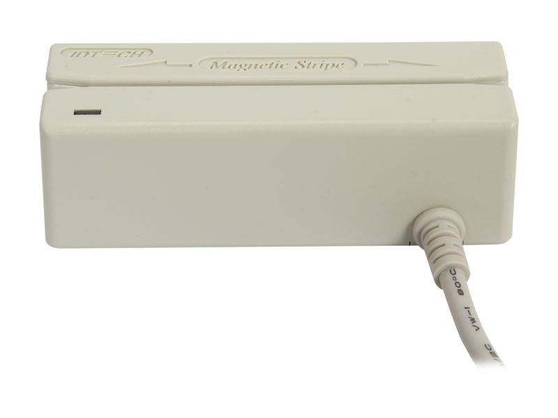 ID TECH IDMB-334133 MiniMag II Card Reader (White) &ndash; USB &ndash; Keyboard Emulation, Track 1, 2, 3