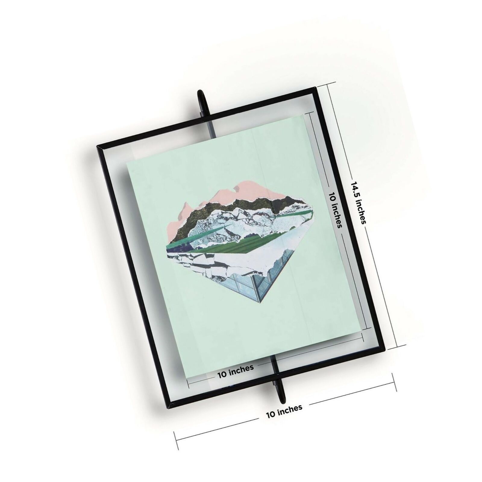 Umbra 1005428-040 8 x 10 in. Phantom Wall Picture Floating Frame, Black