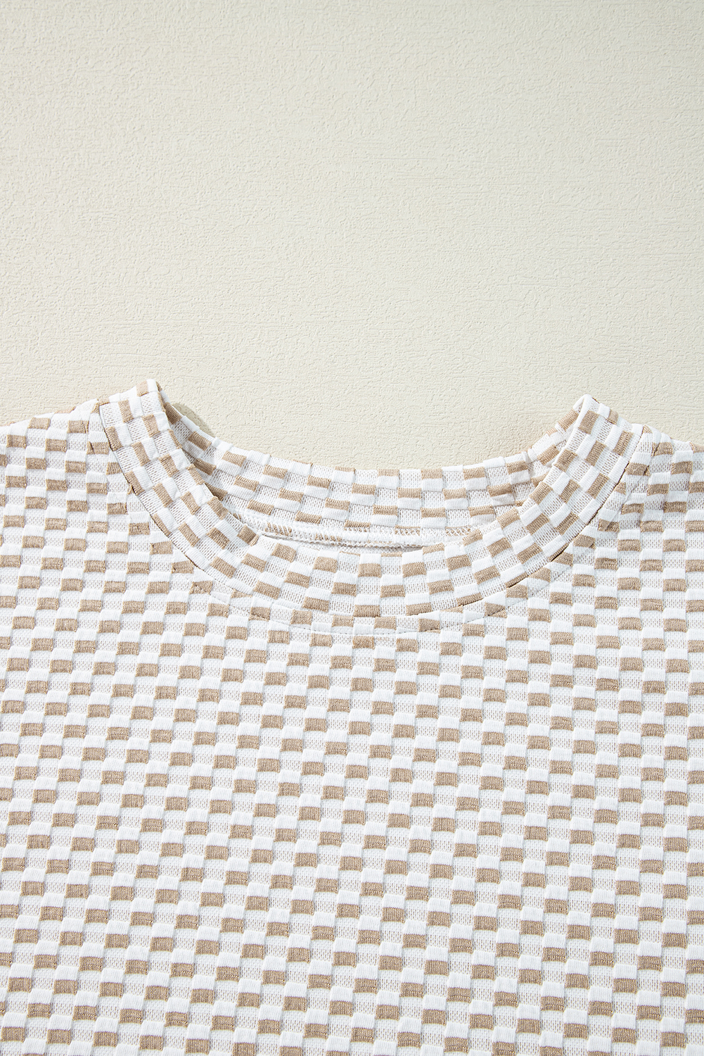 Skobeloff Textured Ruffle Split Top and Drawstring Shorts Set