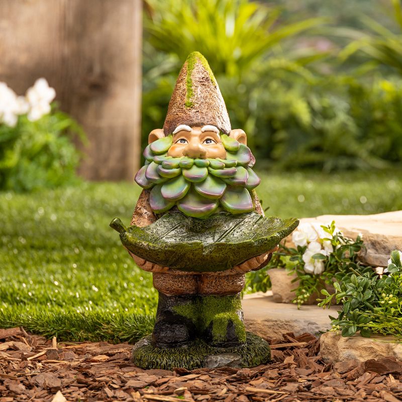 GIL 13.4"H Resin Garden Gnome Bird Feeder