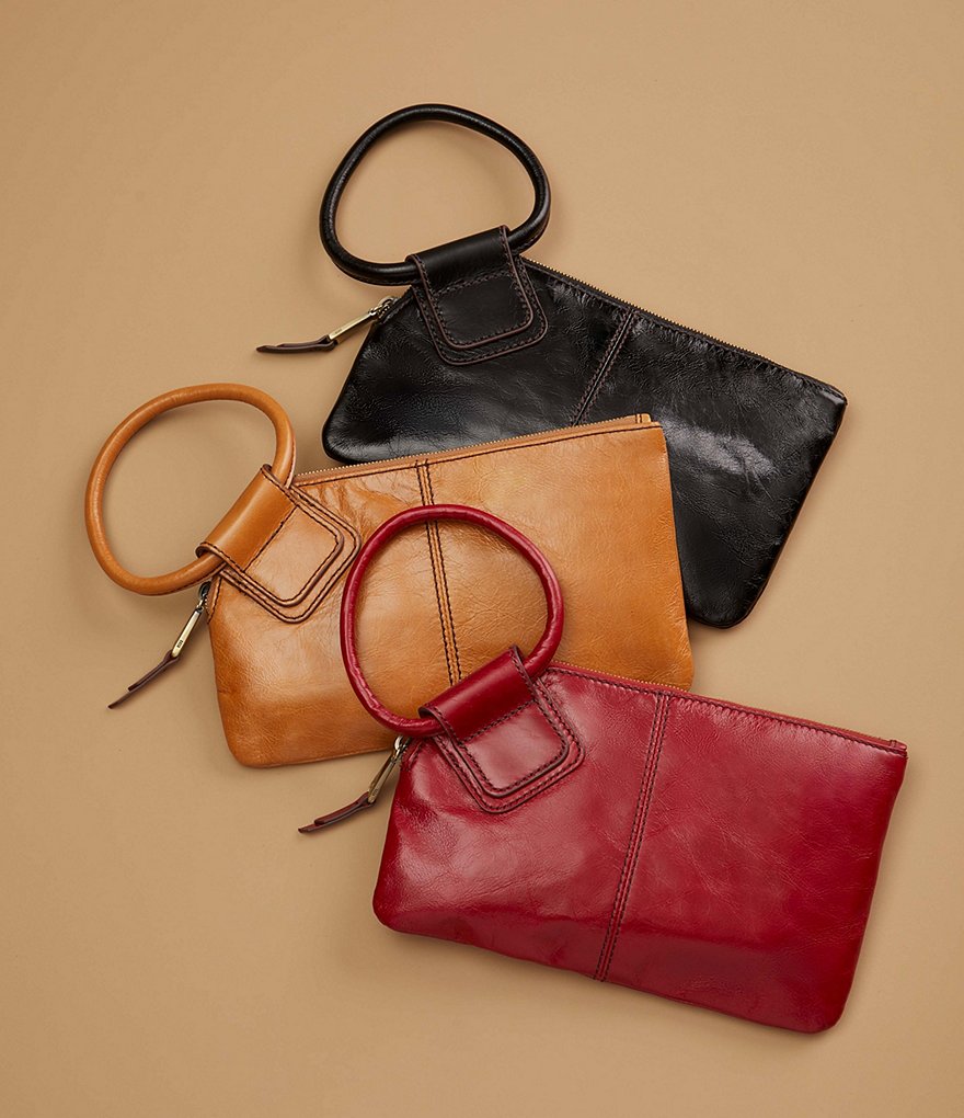 HOBO Sable Leather Ring-Handle Wristlet