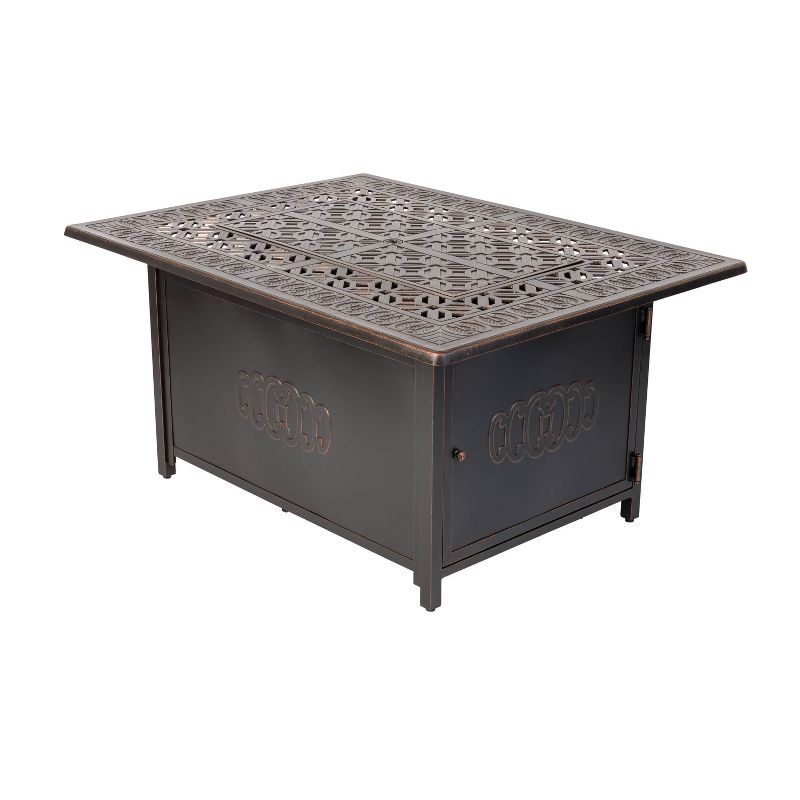 Dynasty Rectangle Aluminum LPG Fire Pit - Fire Sense