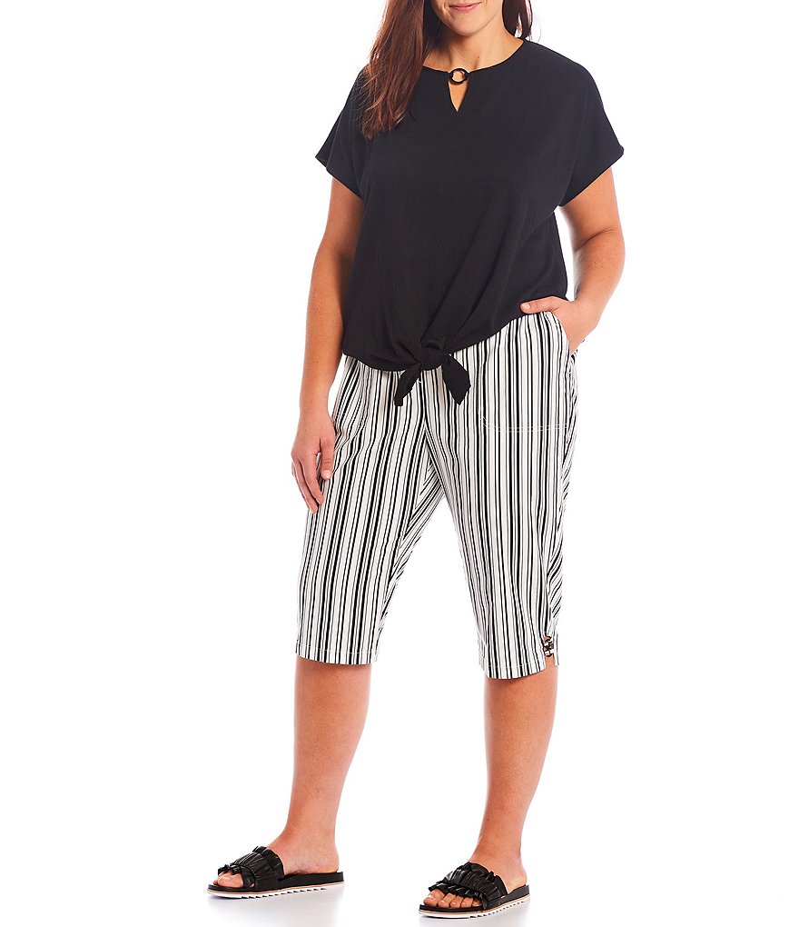 Vince Camuto Plus Size Tencel Drawstring Shorts