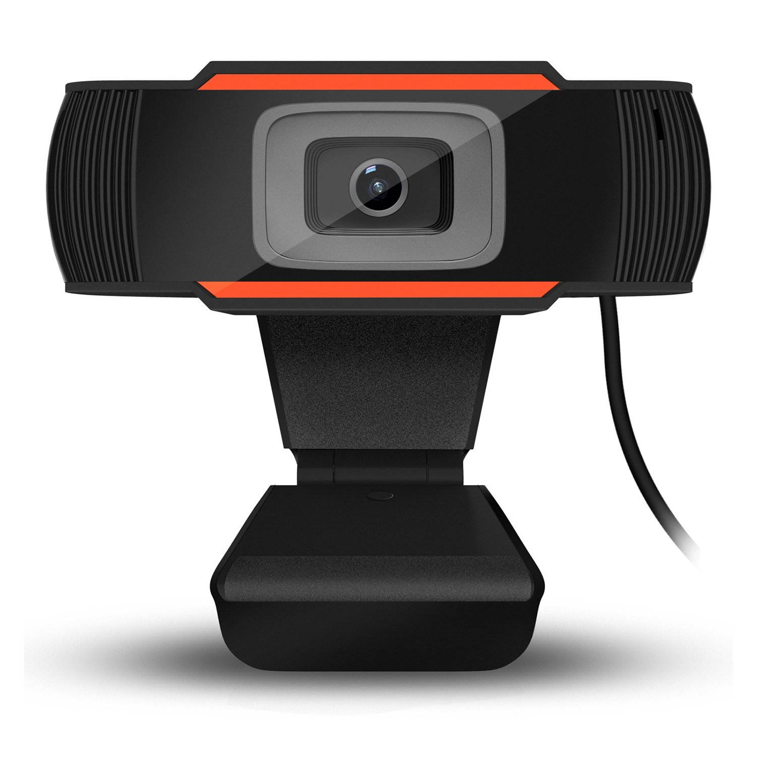 HXSJ  HD Webcam A870, WVideo Calling and Recording, 480p Camera, Desktop or Laptop Webcam, Plug and Play for PC Computer Laptop for Mac Windows XP / 7/8 / 10/and Android TV- Orange