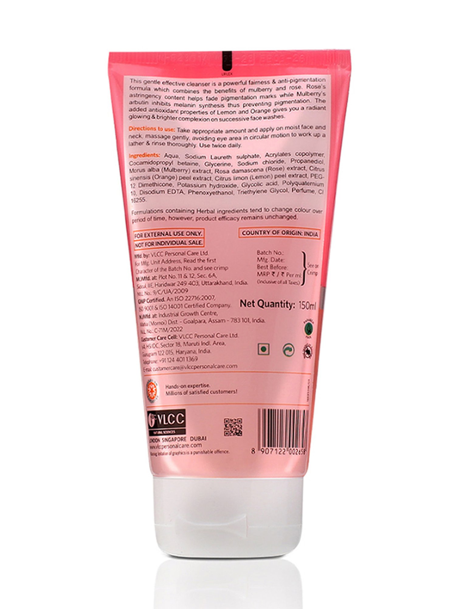 VLCC Skin Defense Mulberry & Rose Face Wash Buy 1 Get 1 Free - Pack of 3