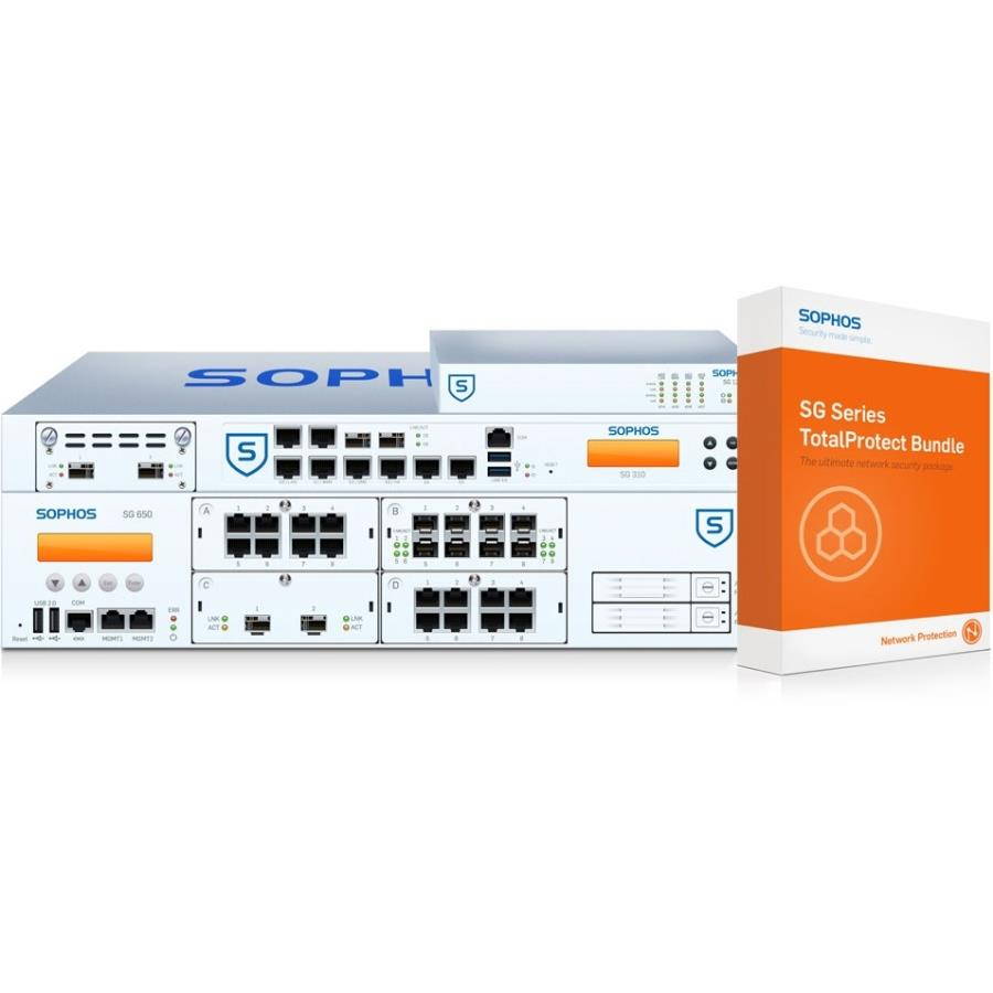 Sophos SG 105 / SG105 Firewall Security Appliance TotalProtect Bundle with 4 GE ports, FullGuard License, Premium 24x7 Support - 2 Years