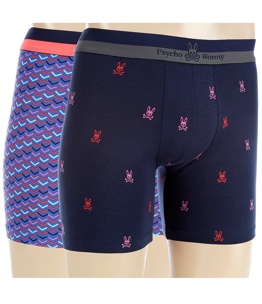 Psycho Bunny Pima Cotton Modal Boxer Briefs 2-Pack