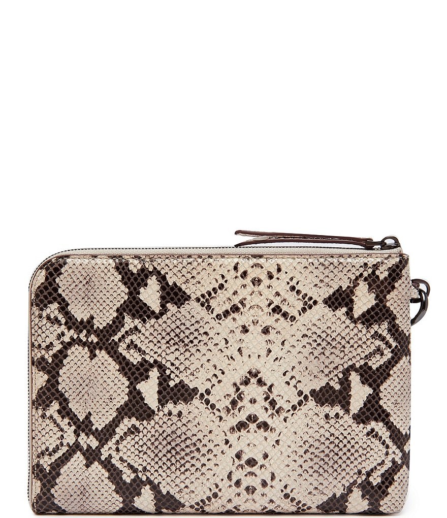 Margot Noelle Snake Print Leather Travel Pouch