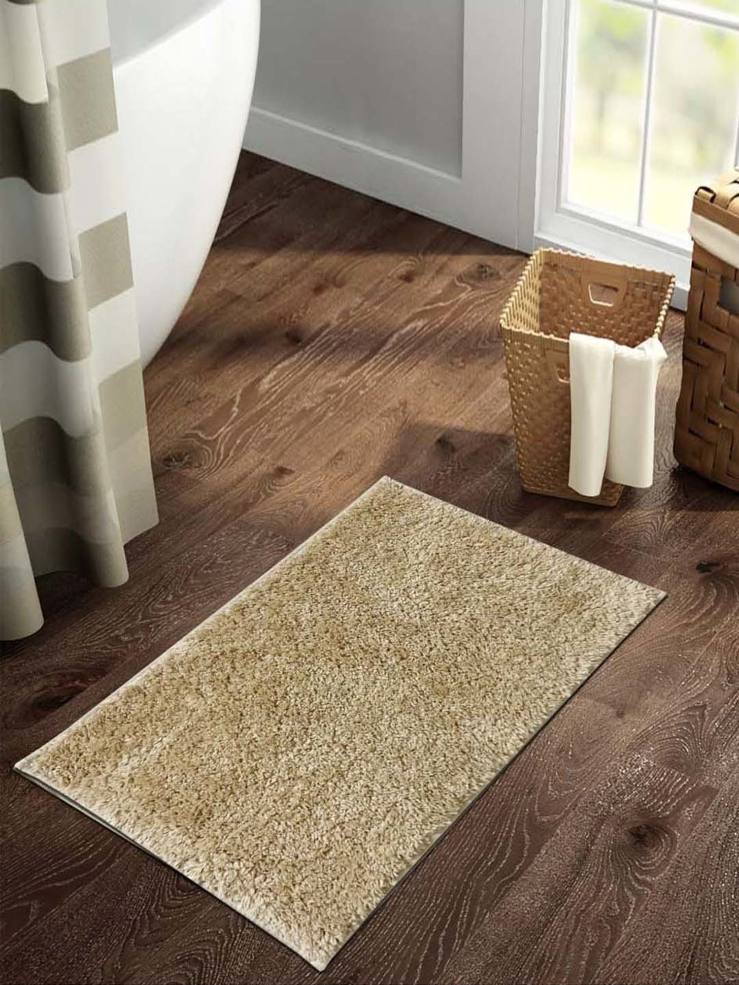 Shannon Clark Love Under The Stars Cushion Bath Mat Black - Deny Designs