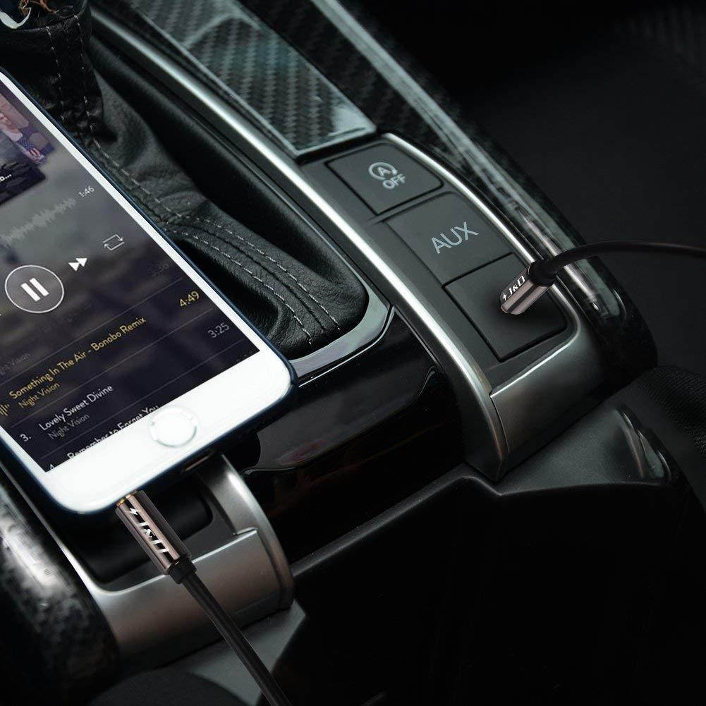 [2-Pack] J&D 3.5mm Male to Male Auxiliary Audio Cable, Gold Plated [Copper Shell] [Heavy Duty] 3.5mm 1/8" TRS Male to 3.5mm 1/8" TRS Male Stereo Audio Adapter Cable - 6 Feet