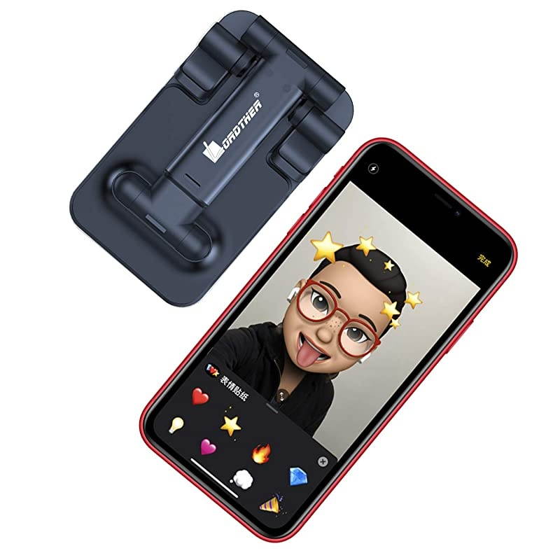 Cell Phone Stand, Multi-Angle Adjustable Desk Cellphone Stand Compatible with iPhone 11 Pro Max 11 Pro 11 Xs Max XR X 8 7 6 6S Plus SE 5 5S,Android Smartphone (Black)