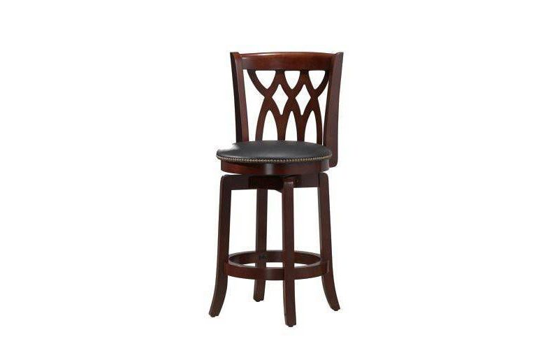 24" Cathedral Swivel Counter Height Barstool Dark Cherry - Boraam Industries